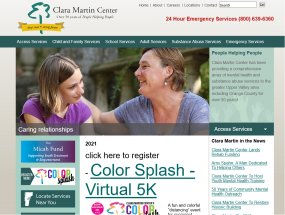 Clara Martin Center website preview