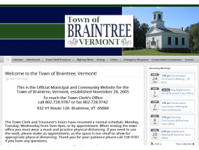 Town of Braintree Website preview